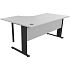 Kancelářský stůl Manutan Expert, 72 x 160 x 110 cm, pravé provedení, světle šedá