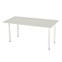 Kancelářský stůl Manutan Standard, 160 x 80 x 72 cm, šikmé provedení, podnoží bílé, světle šedá